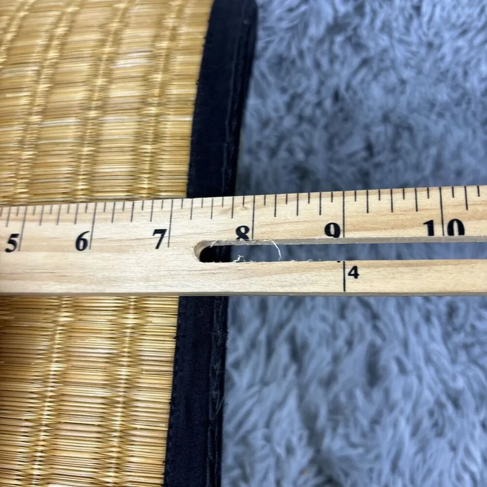 Sea Grass Woven Purse Saraye Tatami‎ Beige Green Straw Satchel Zipper Clamshell